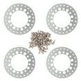 thumbnail image 2 of Bague de Roue Extérieure, Bague de Roue de Perle Attrayante en Alliage d'Aluminium Réutilisable 1,9 Pouce pour 1/10 Voitures RC Argent, 2 of 8