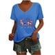 thumbnail image 1 of Camisetas de Cuello Redondo Impreso Gradiente de las Mujeres, Manga Corta Casual Top para el Uso Diario, 1 of 5