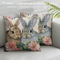 thumbnail image 3 of Nawypu  Easter Rabbit Flower Buffalo Plaid Be Hoppy Yellow Throw Pillow Cover, Polka Dot Bird Be Kind Cushion Case Decoration for Sofa Couch, 3 of 5