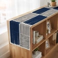 thumbnail image 6 of Table Runners 72 Inches Long Dress Scarves, Navy Blue Striped Farmhouse Kitchen/Dining Table Runner, Coffee Tablerunners, Farmhouse Stripes Modern Abstract Art 13x72 Inch, 6 of 9
