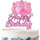 thumbnail image 1 of Adorno para tartas Amnbrei, bolos, fiesta de cumpleaños para niña, purpurina rosa, 1 of 1