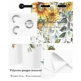 thumbnail image 5 of Pastoral Floral Plant Thermal Insulated Blackout Curtains for Bedroom 36 Length Sage Sunflower Eucalyptus Leaves White Room Darkening Curtain 1 Panel Grommet Window Curtain Drape for Living Room, 5 of 7