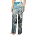 thumbnail image 2 of Bixox Women's Panda In Futuristic City Patterned Pajama Pants Loungewear, 2 of 5