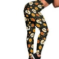 thumbnail image 4 of DISNIMO Skull Flower Printed High Waisted Yoga Pants for Women, Tummy Control Yoga Pants Leggings Stretch Workout Yoga Pants for Yoga Gym, Black, 3XL, 4 of 6