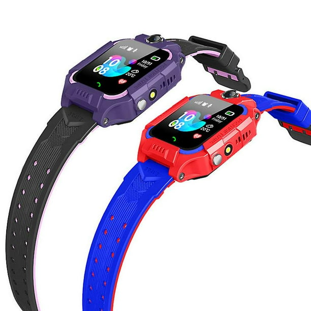 IP67 enfants montre intelligente WIFI téléphone montre caméra traqueur  appel bidirectionnel lampe de poche calculatrice compteur de pas pour  enfants Bleu