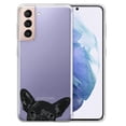 thumbnail image 1 of WIRESTER Transparent Soft Gel TPU Clear Case Slim Protective Cover for Samsung Galaxy S22+ / S22 Plus 6.5" 2022, Animal French Bulldog Puppy Dog Black, 1 of 3