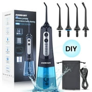 Cordless Water Flosser Dental Teeth Cleaner, INSMART Professional 300ML Tank DIY Mode USB Rechargeable Dental Oral Irrigator for Home and Travel, IPX7 Waterproof 4 Modes Irrigate for Oral Care