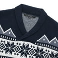thumbnail image 6 of Yesfashion Men's Christmas Sweaters Holiday Reindeer Snowflakes V Neck Jumpers, 6 of 9