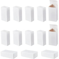 50 Pcs Fold Paperboard Gift Boxes White Blank Rectangle Cardboard Gift Storage Boxes for DIY Bridal Birthday Party Christmas 1.38"x2.05"x3.74" DIY