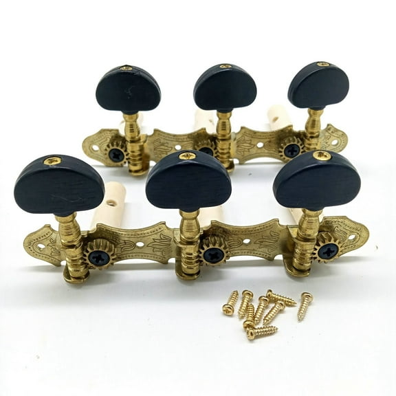 Left Right Classical Guitar String Tuning Pegs Machine Heads Tuners Keys 3L3R Professional Accessories,Black