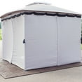 thumbnail image 4 of Sunnydaze 125" x 77" 4-Piece Gazebo Sidewall Set, Gray Polyester Curtains, 4 of 7