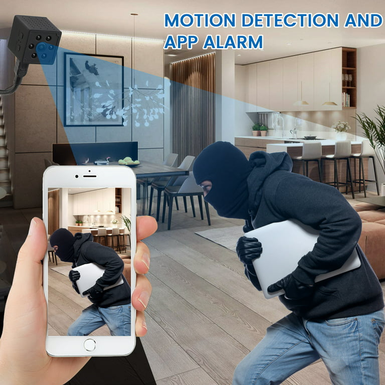 1080P HD Mini IP WIFI Camera Magnetic Camcorder Wireless Home Security Car  DVR Support Night Vision Video Recording Motion Detection, APP Remote  Control, 150 Super Wide Angle 