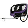 thumbnail image 6 of ZephyPaws Bike Dog Trailer,Carrier for Small and Large Pets up to 66 lbs,Easy Folding Cart Frame,Quick Release Wheel, Universal Bicycle Coupler,Washable Non-Slip Lining,Black Purple, 6 of 12