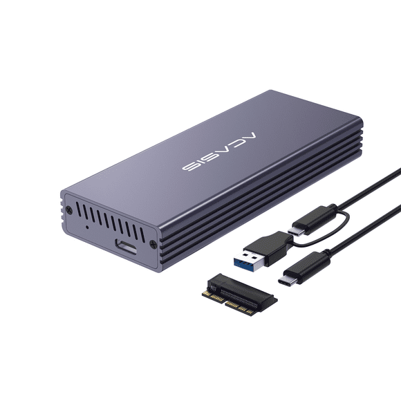 ACASIS 10Gbps to Mac SSD Enclosure for Apple MacBook Air Pro, iMac from 2013 to 2017 Flash 12+16 PIN SSD Compatible with M.2 Nvme SSD with Adapter, Mac3W