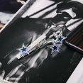 thumbnail image 3 of Gemelos de camisa para hombre, color blanco y azul, juego de gemelos de estrella para hombre, acero inoxidable, regalos para hombres y mujeres, 3 of 4