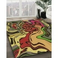 thumbnail image 2 of Ahgly Company Indoor Round Patterned Caramel Brown Area Rugs, 4' Round, 2 of 6