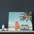 thumbnail image 3 of Kdxio Vintage Surf Van Beach Pattern Canvas Wall Art for Living Room Wall Decor for Bedroom Bathroom Modern Framed Canvas Art Prints Ready to Hang,Horizontal, 3 of 6