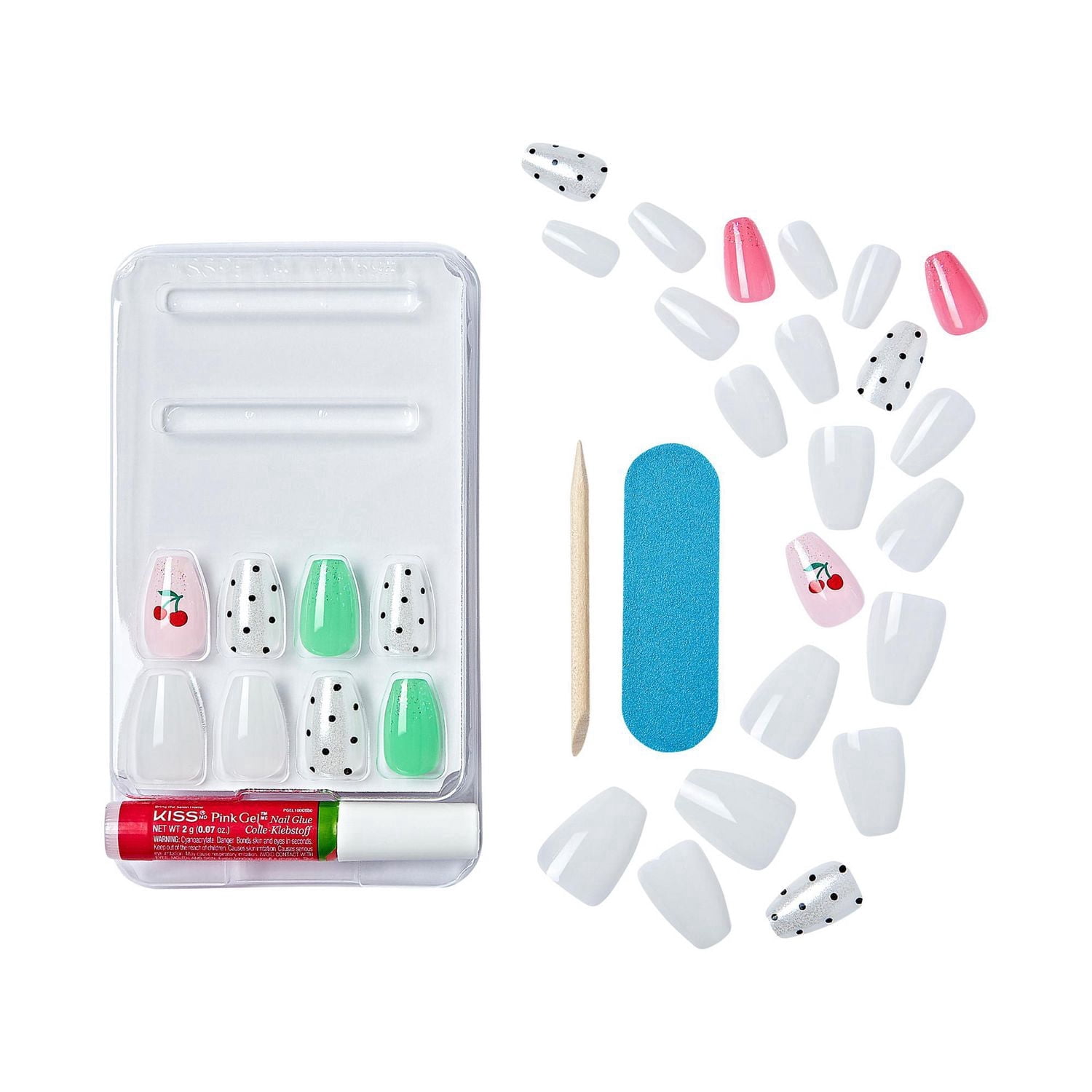 KISS Gel Fantasy - Ongles Postiches, Longs