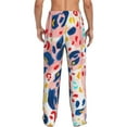 thumbnail image 3 of Balery Men'S Abstract Leopard Print Pants,Sleepwear Pants,Pajama Pants,Pj Bottoms Drawstring And Pockets-Large, 3 of 9