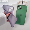 thumbnail image 2 of Funda de teléfono ultradelgada, suave, transparente y mate para iPhone 15, 16 Pro Max, i 14 Plus, 11, 13, 12 Mini, transparente, color morado oscuro, 2 of 5