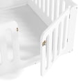 thumbnail image 6 of Bellemave Full Size Montessori Floor Bed, Solid Wood Floor Bed Frame with Fence Railings & Door, Full Playhouse Bed Frame Easy to Assembly,White, 6 of 8
