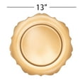 thumbnail image 3 of Simply Elegant Scalloped Plastic Charger Plate | Service Plate for Parties, Dinner, Weddings, Quinceaneras and Events | 13 Inch Diameter | Gold- Gloss Finish | Set of 12, 3 of 7