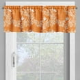 thumbnail image 2 of Ambesonne Orange Valance Pack of 2, Japanese Tree Birds Art, 54"X12", Marigold White, 2 of 5