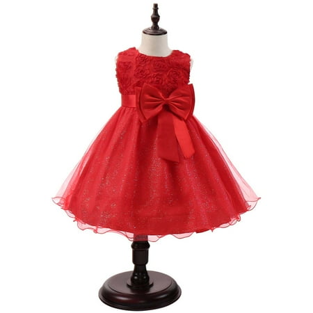 

TMOYZQ Baby Clothes Clearance Sale! 1-10T Toddler Baby Girls Pageant Sparkly Dresses with Bow Tulle Mesh Tutu Flower Dress Kids Wedding Birthday Party Princess Gown Formal Dresses