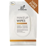 Makeup Wipes (6x30ct) 100% Cotton Natural Cleansing Towelettes - Sensitive Skin