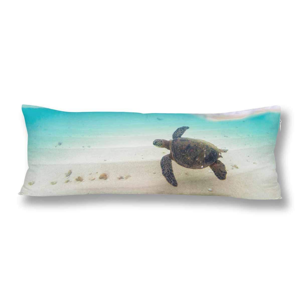 Gckg Hawaiian Sea Turtle Body Pillow Covers Pillowcase 20x60