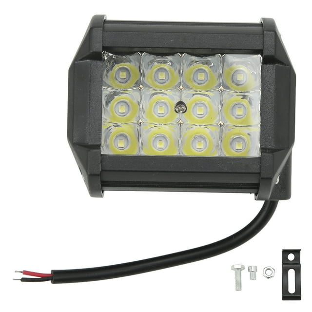 4in 12LED Pod Light 36W Luz de trabajo de inundación cuadrada 6000K Luz todoterreno universal para automóviles