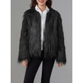 thumbnail image 3 of FOCUSNORM Women Faux Fur Coat Solid Color Open Front Long Sleeve Plus Size Jacket Warm Winter Outwear, 3 of 9