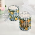 thumbnail image 2 of Yayeee 4 Pack Qtip Holder Bathroom Cotton Swab Canister with Lid Clear Dispenser Set, Retro Lemon Leaves, 2 of 6
