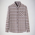 thumbnail image 2 of Jinhomg Big And Tall Men'S Long Sleeves Button-Up Shirt Wrinkle Free Plaid Shirts Casual Cotton Shirt With Pocket Beige,XXXL, 2 of 5