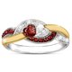 thumbnail image 1 of No.8 Anillo de corazón creativo de dos tonos con galvanoplastia - Anillo de diamantes en forma de corazón de dos tonos, 1 of 4