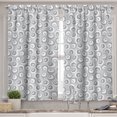 thumbnail image 2 of Ambesonne Grey Valance & Curtain, Abstract Art Modern, 55"x45", White Grey, 2 of 6