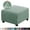 Grey Green, variant on Square Ottoman Covers Ottoman Slipcovers Folding Storage Stool Furniture Protector Form Fit with Elastic Bottom, Stretch High Spandex Small Checks Jacquard Fabric Army Green S 13"- 17"