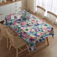 thumbnail image 2 of Pioneer Flower Floral Print Pattern Rectangle Tablecloth 60"x84",Waterproof Polyester Rectangle Table Cloth, Wipeable Spillproof Polyester Tablecloth for Dining, Camping, Indoor and Outdoor, 2 of 5