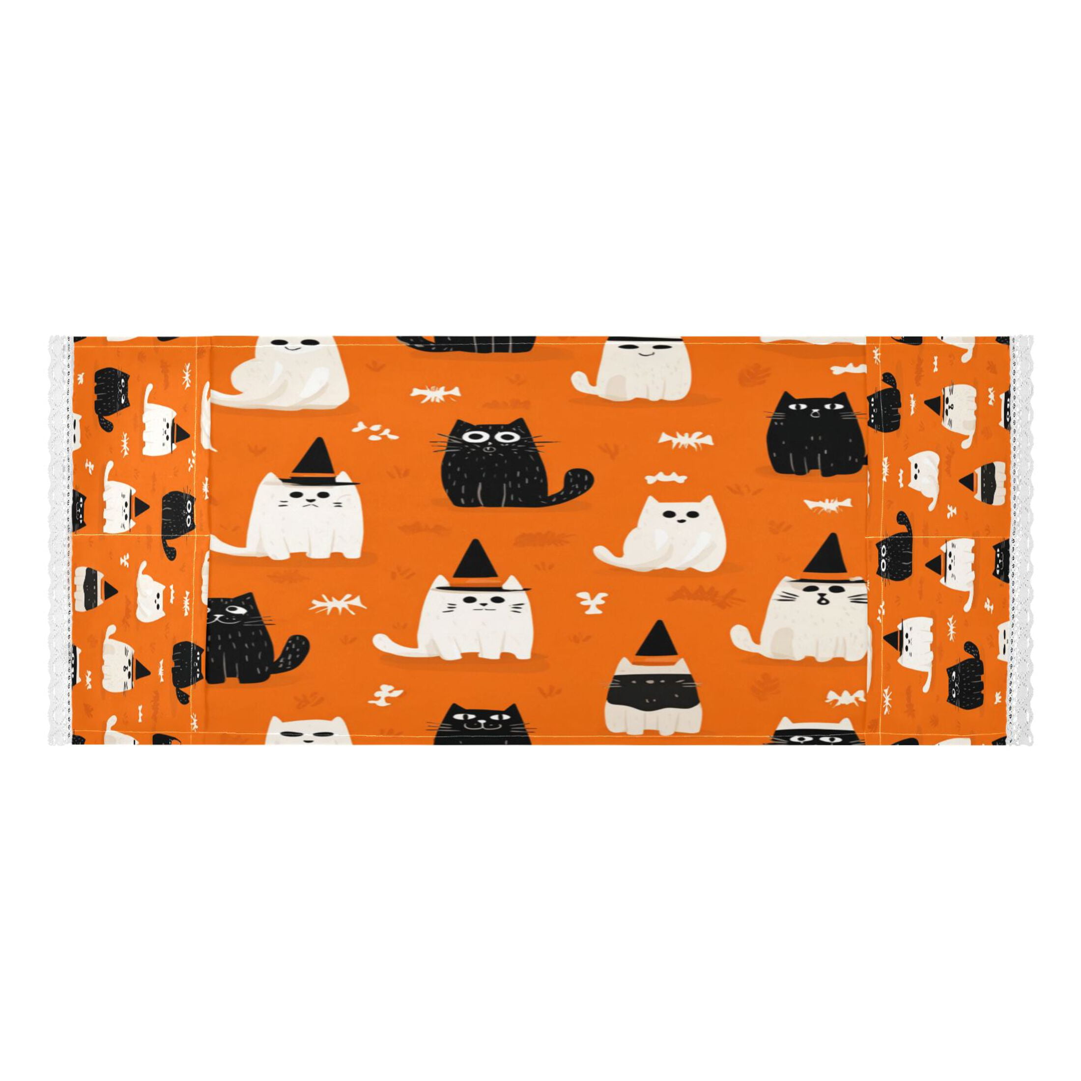 Dustproof Washing Machine Cloth Washer and Dryer Top Covers, Fridge Dust Cover, With Storage Bags Black Cat and White Cat