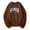 A01 Brown, variant on Long Sleeve Sweatshirt For Women Trendy Graphic Print O Neck Round Neck Fit Pullover Casual Workout Shirts Loose Blouse Winter Pullover Jumper Tops Wine XL