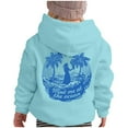 thumbnail image 2 of Girls Boys Palm Hoodies Sweatshirts Cute Preppy Hoodie Sky Blue 6-7 Years, 2 of 8
