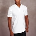 thumbnail image 2 of Asociación de Polo de EE. UU. Polo de piqué de manga corta de ajuste clásico para hombre Camisa de golf de algodón para hombre Blanco L, 2 of 4