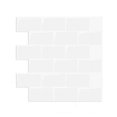 thumbnail image 1 of Creative Three-dimensional 3d Stickers, White Bricks, 12 * 12 Inches, Kitchen Adhesive Bookcase, 3d Bathroom Wall Stickers, 1 of 5