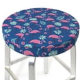 thumbnail image 3 of Lsque Plants And Flamingos Round Bar chair cushion covers Velvet Fabric Premium Comfort Protects from Scratches and Stains for 14-17 Inch Chair- 13 inch, 3 of 7