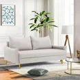 thumbnail image 5 of Modern Sofa Couch, Upholstered 2-Seat Loveseat Sofa for Living Room, Bedroom, Small Space, Office, Beige, 5 of 6