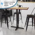 thumbnail image 3 of Flash Furniture Beverly 23.5'' x 29.5'' Restaurant Table X-Base with 3'' Dia. Bar Height Column, 3 of 5