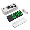 thumbnail image 4 of ORIA Electronic Digital Alarm Clock, 6.5inch Large Display LED Clock for Bedside Table Battery Clock with Temperature Display Adjustable Brightness Voice Control for Home, Green, 4 of 8