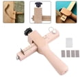 thumbnail image 2 of Garosa Leather Strap Cutter, Wooden Leather Cutting Tool, Wooden Hand Leather Strip Strap Adjustable Cutting Tool DIY Craft Tools Cutter with 5 Blades, 2 of 13