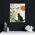 thumbnail image 4 of Nawypu  Boho Minimalist Cat Canvas Wall Art, Black Cat with Abstract Geometry and Green Leaves Canvas Art Wall Decor, Mid Century Decor for Living Room Bedroom Bathroom Ready to Hanging, 4 of 4
