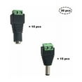 thumbnail image 2 of DC Connector 12V 30 Pieces DC Male and Female DC Connector Plug Adapter Power Cable Connector for LED Strip Light Tape Light Cable and CCTV Camera 2.1x5.5mm, 2 of 5